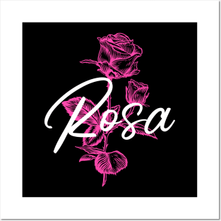 Pink rose Posters and Art